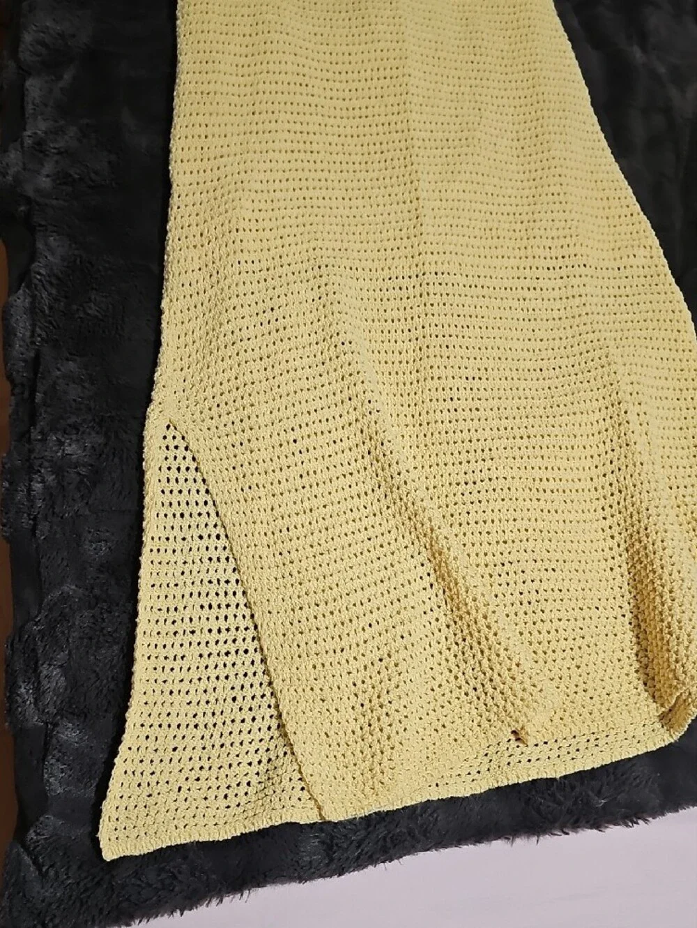 Rachel Zoe Knit Crochet Maxi Skirt Set - Pale Yellow